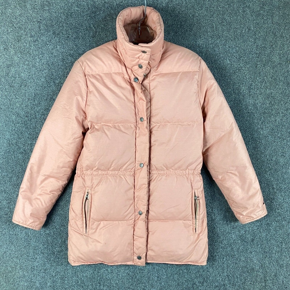 Vintage Gerry Down Jacket‎ Women's Medium Pink Snap Full Nylon Blend Outerwear